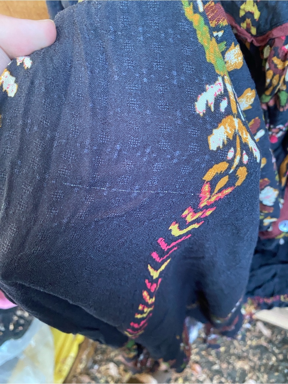 Free People Foley Maxi Dress Medium Boho Floral Print Button Front Festival - Picture 5 of 8